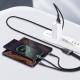 Baseus Кабел за зареждане и трансфер на данни 3в1 USB 1.2 м 40 W black-gray