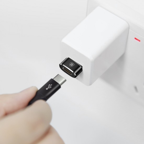 Baseus Адаптер от USB мъжко към USB-C женско, Black