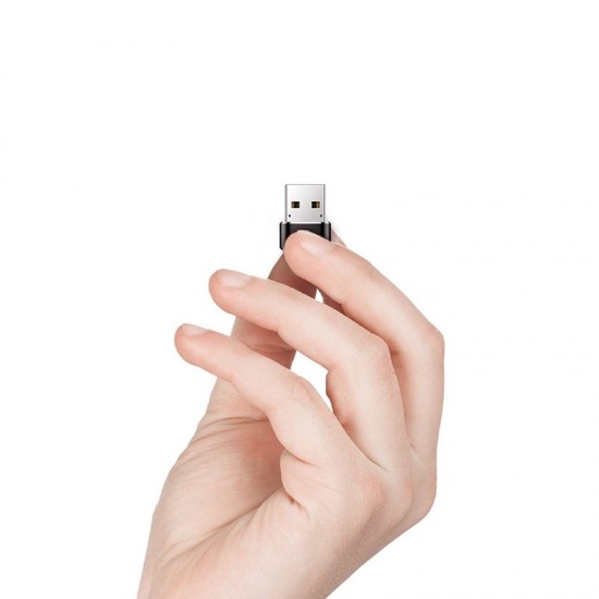 Baseus Адаптер от USB мъжко към USB-C женско, Black