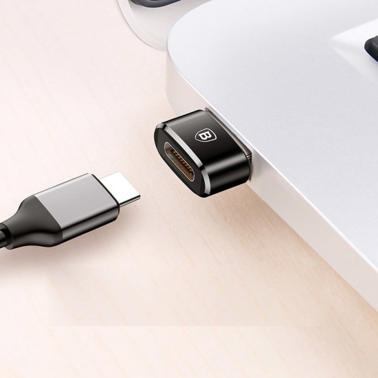 Baseus Адаптер от USB мъжко към USB-C женско, Black