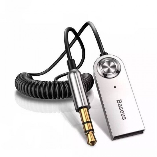 Baseus Ba01 USB безжичен Bluetooth 5.0 Aux адаптер кабел, Black