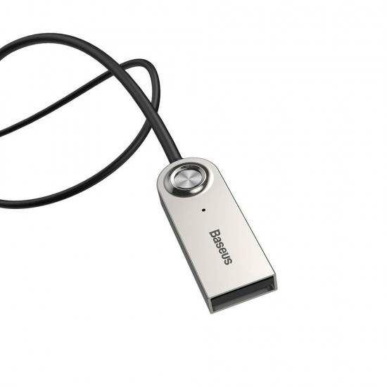 Baseus Ba01 USB безжичен Bluetooth 5.0 Aux адаптер кабел, Black