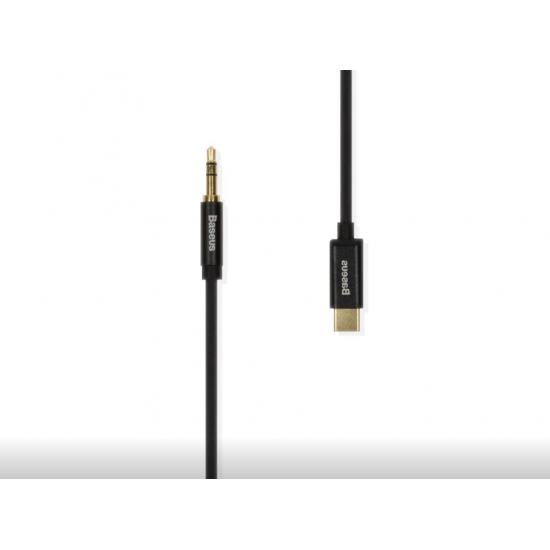 Baseus Кабел Yiven M01 адаптер от USB-C към 3,5 мм мини жак - 120 см, black 