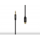 Baseus Кабел Yiven M01 адаптер от USB-C към 3,5 мм мини жак - 120 см, black 