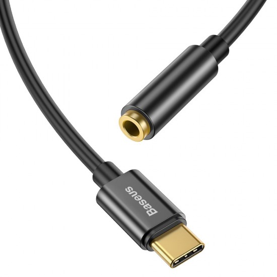 Baseus Адаптер Type-C към 3.5mm женски, Black