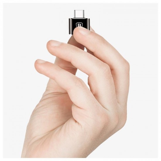 Baseus Мини адаптер USB женски към Type-C мъжки, Black