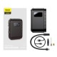 Baseus Компресор за автомобилни гуми 4000 mAh батерия, Black