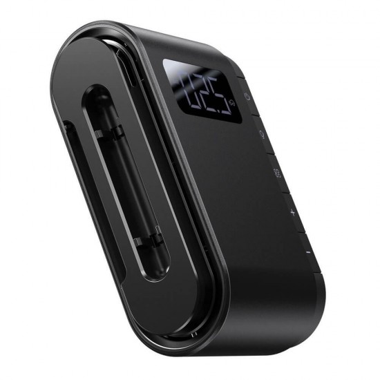 Baseus Компресор за автомобилни гуми 4000 mAh батерия, Black