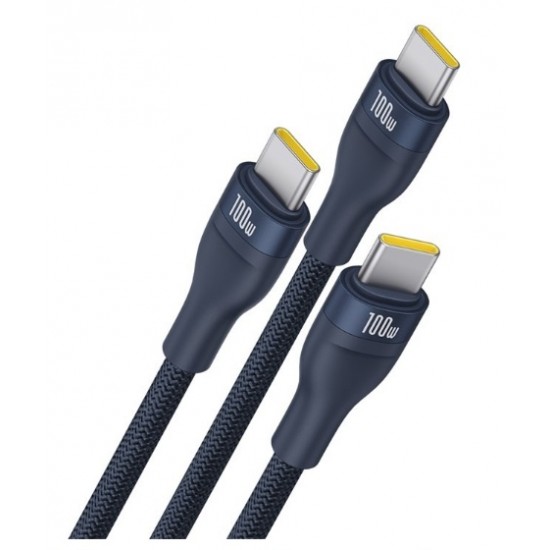 Baseus  Кабел за бързо зареждане Flash Series Type C към C+C+C Син