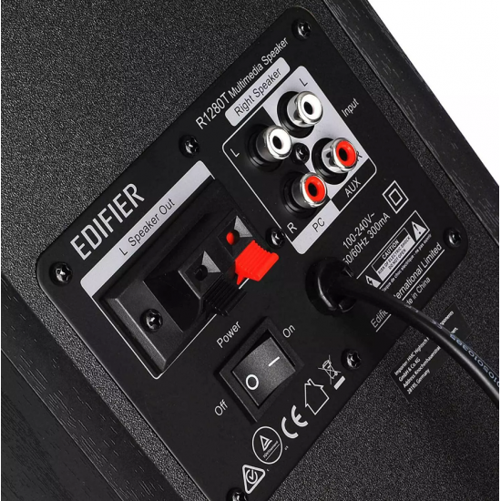 Edifier R1280t Back Panel Edifier Активни 2.0 студийни високоговорители R1280T Black - R1280TB