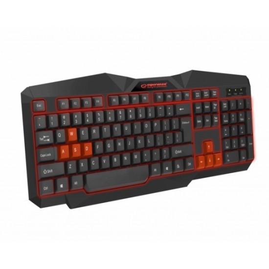 Esperanza GAMING ILLUMINATED Клавиатура Tirions Червена