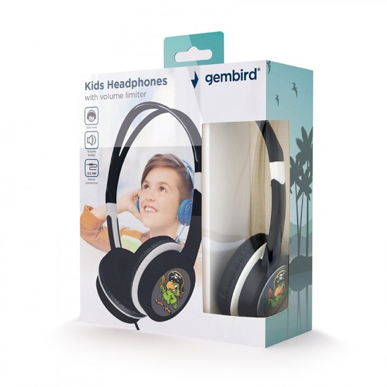 Gembird Детски слушалки  MHP-JR-BK, черни