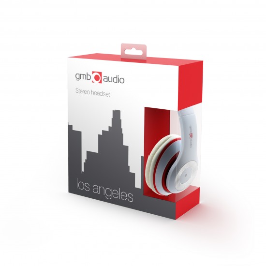 Gembird Стерео слушалки "Los Angeles", white