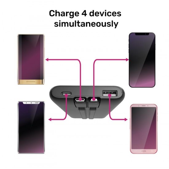 Gembird Външна батерия 20W, бързо зареждане, 20000mAh