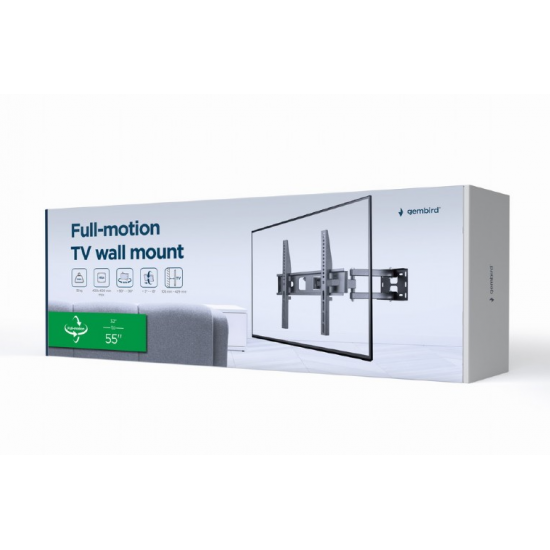 Gembird Стенна TV стойка  (пълно движение), 32”-55”