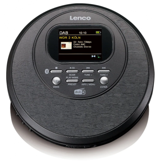 Lenco CD Player, FM/DAB Радио CD-500BK, Черен