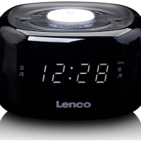 Lenco FM радио с часовник,CR-12BK