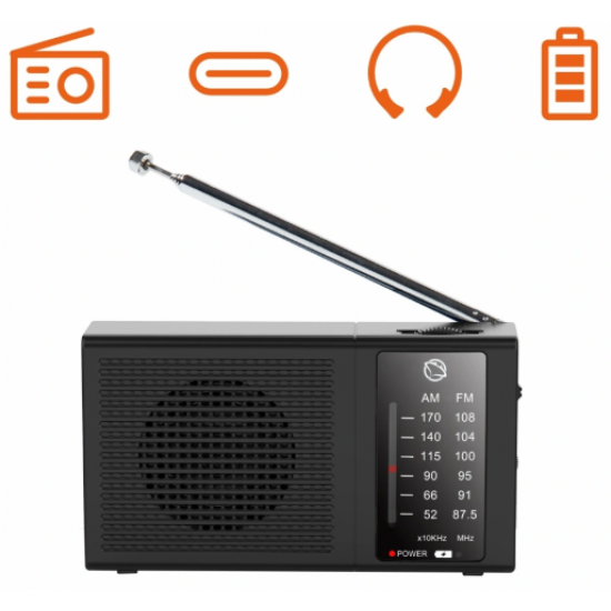 Manta Преносимо FM/AM радио COSTA с вградена батерия