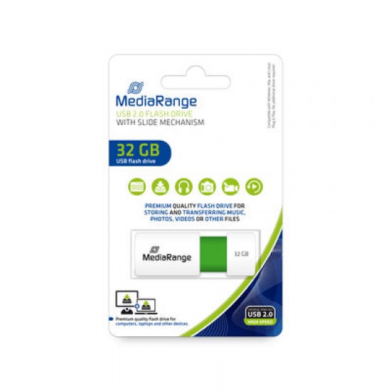 MediaRange USB flash drive 32GB, Green