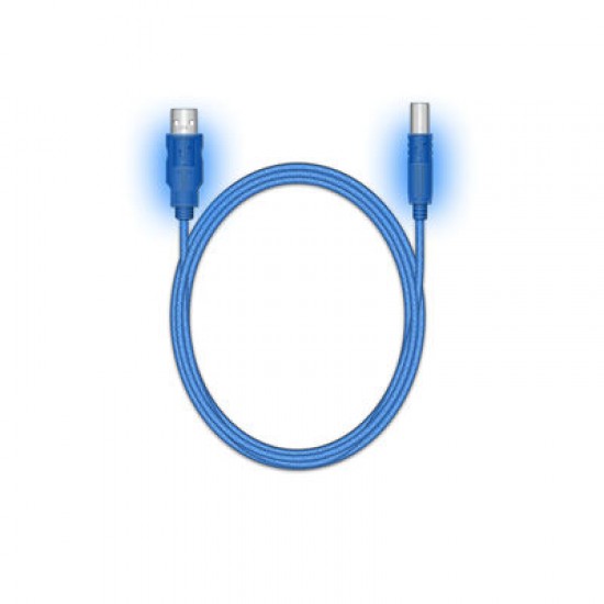 MediaRange Свързващ кабел 1.8M USB 2.0 blue LED