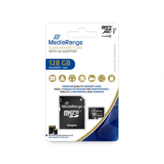 MediaRange Micro SDHC Card 128GB Class 10