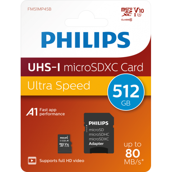 Philips MicroSDHC 512GB Cl.10 /U1