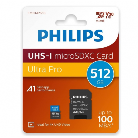 Philips micro SDHC 512GB Class 10 UHS-I U3