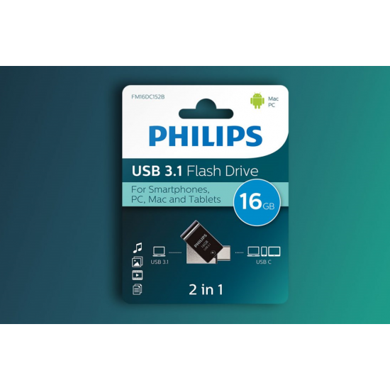 Philips USB 3.1 16GB 2in1 USB C