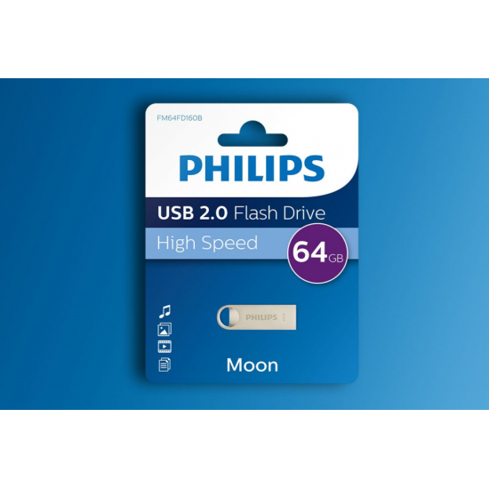 Philips USB 2.0 64GB Moon Vintage Silver