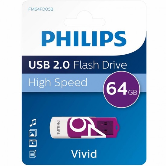 Philips USB 2.0 64GB Vivid Edition 