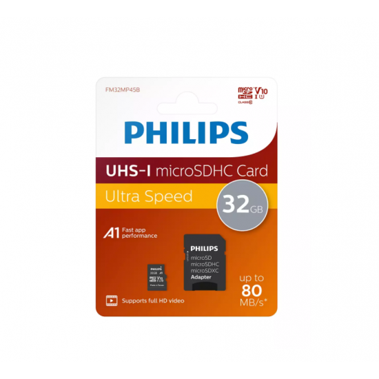 Philips Micro SDHC Card 32GB Class 10