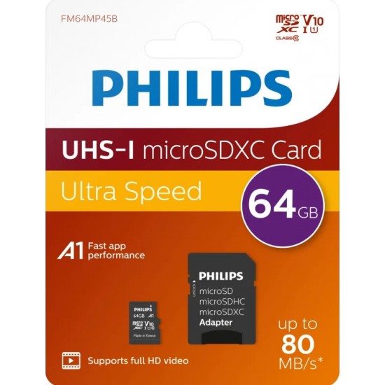Philips Micro SDHC 64GB Class 10 UHS-I U1