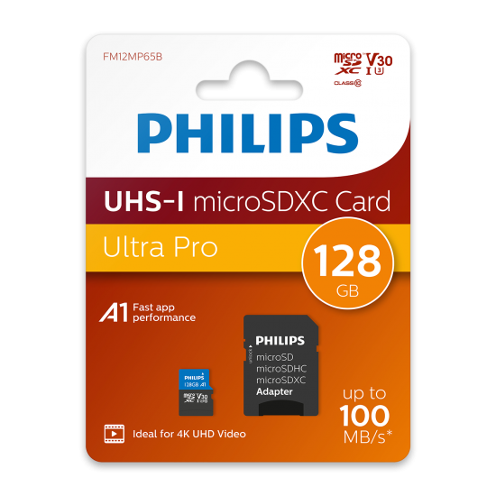 Philips Micro SDHC Card 128GB Class 10 UHS-I U3