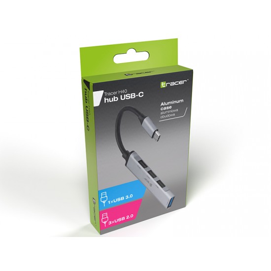 TRACER USB ХЪБ 3.0 H40 4 порта, USB-C