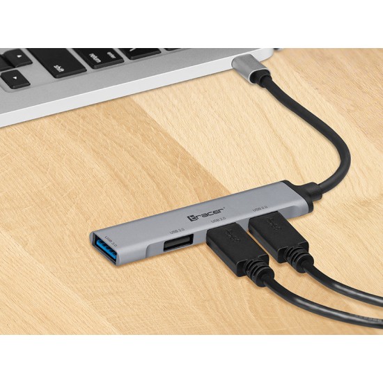 TRACER USB ХЪБ 3.0 H40 4 порта, USB-C