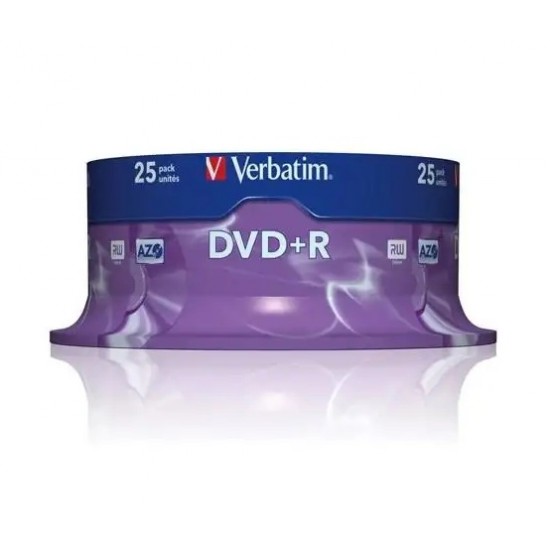 Verbatim DVD+R 4.7GB, 16x, 25бр, шпиндел