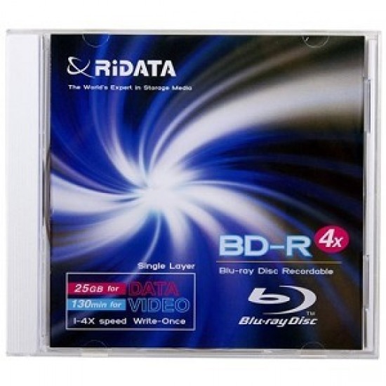 BD-R ( Blu-Ray Disc Recordable ) RIDATA 25GB /4X + Box - rd0016